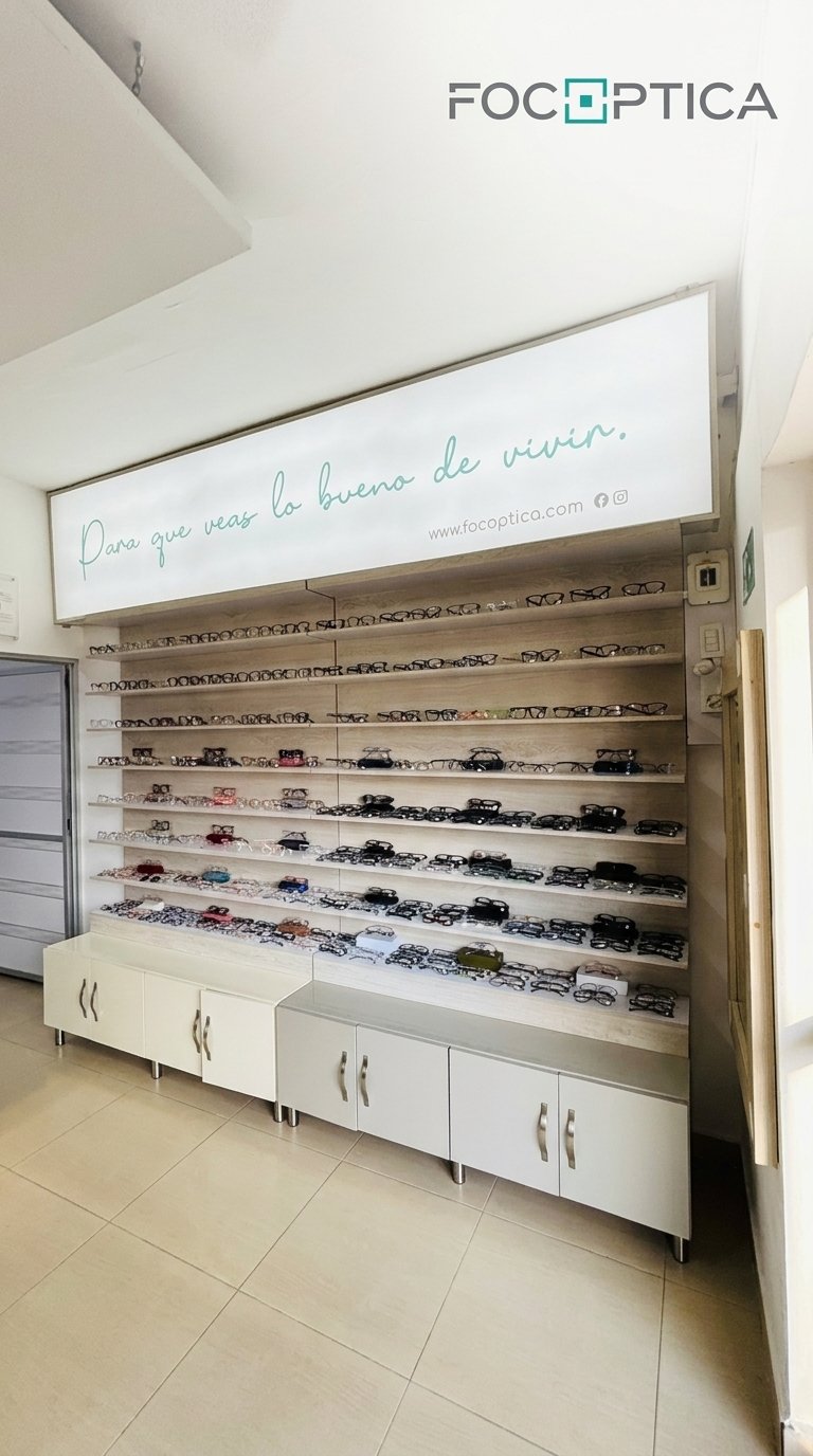 Fachada de Focoptica con vitrina de gafas